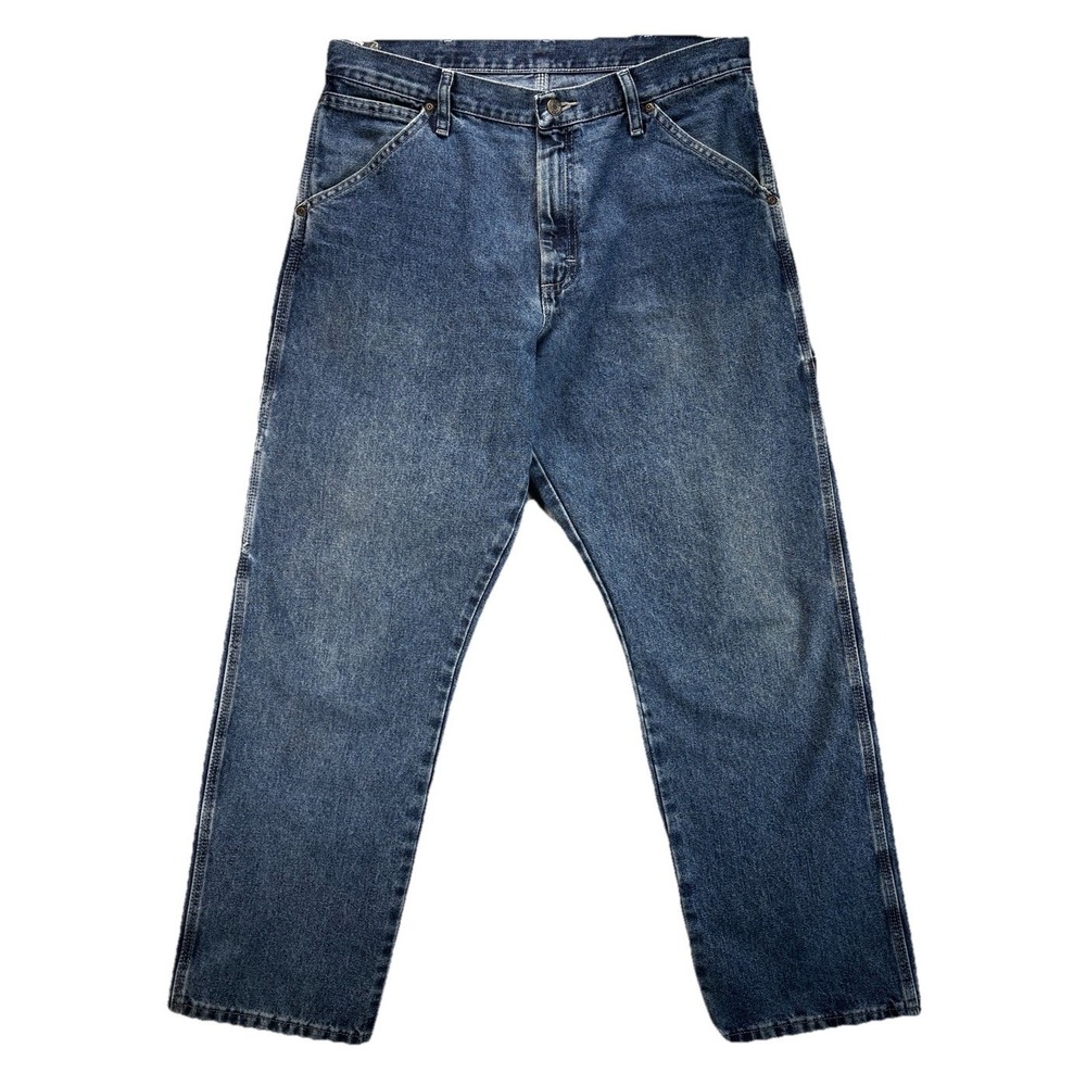 Vintage Y2K Wrangler Carpenter Jeans 34x30 Grunge Baggy Fit Utility Workwear 90s